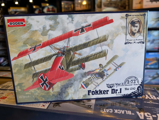 1/72 Roden - German Air Force Fokker Dr I WWI  'Red Baron' Fighter Aircraft - Product Image