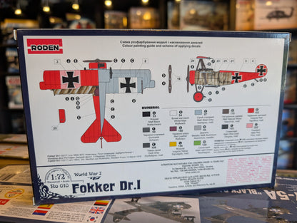 1/72 Roden - German Air Force Fokker Dr I WWI  'Red Baron' Fighter Aircraft - Product Image