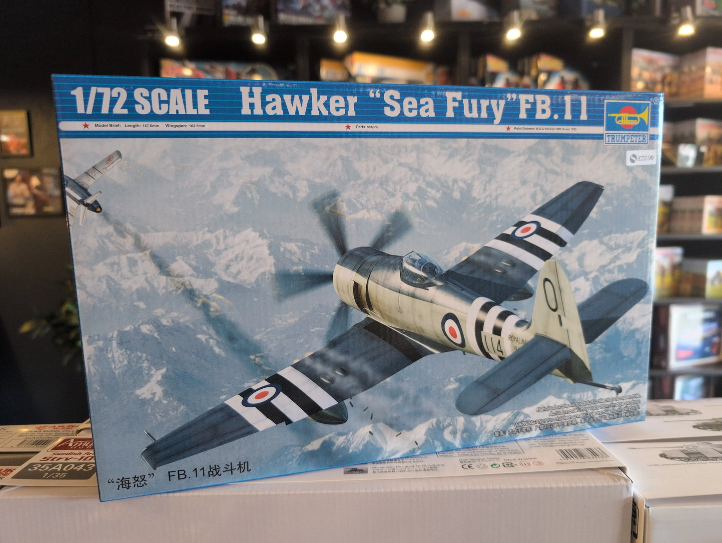 1/72 Trumpeter - British Royal Navy Hawker Sea Fury FB.11 WWII Fighter Aircraft - Product Image