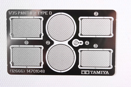 Tamiya 1/35 Military - 1/35 Panther Ausf.D Photo Etched Grille Set - 12666