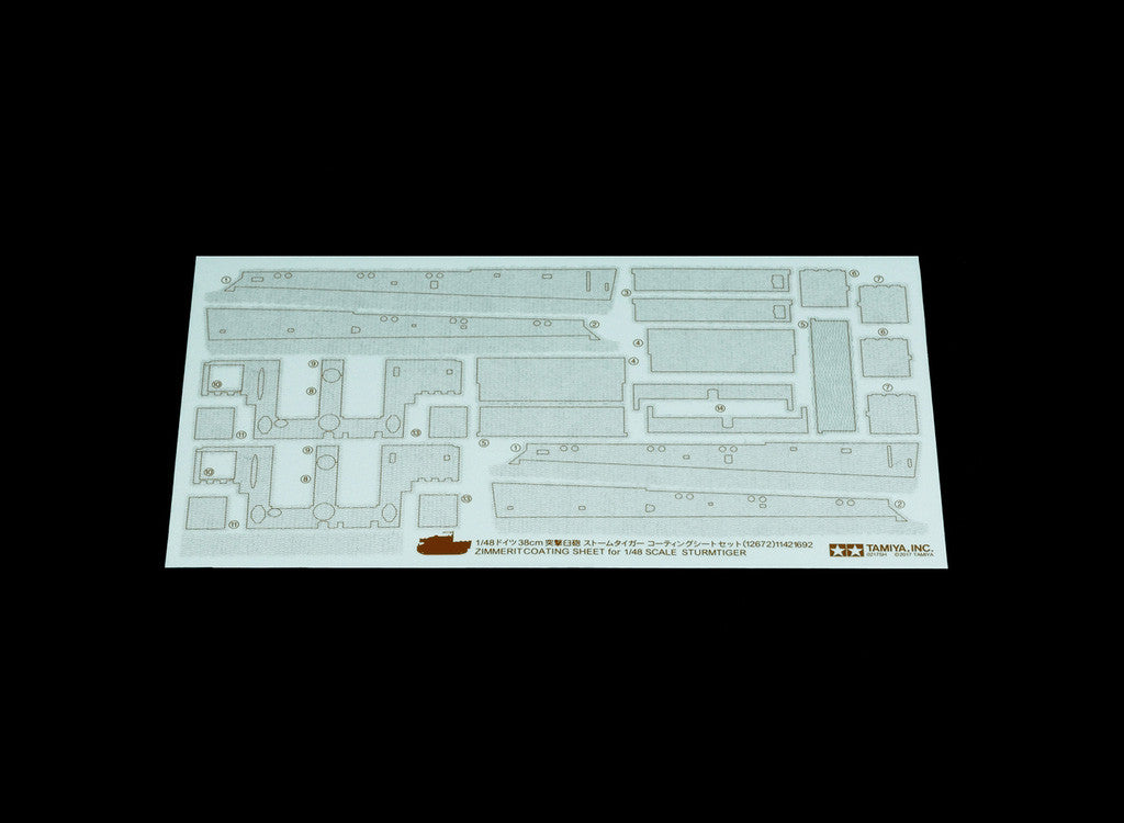 Tamiya 1/48 Military - 1/48 Sturmtiger Zimmerit Coating Sheet - 12672