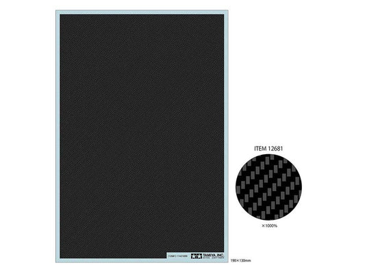 Tamiya 1/24 Cars - 1/24 Carbon Fibre Decal (Twill Weave/Fine) - 12681