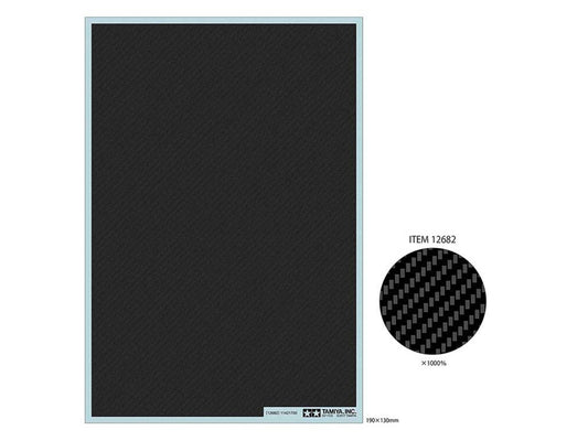 Tamiya 1/24 Cars - 1/24 Carbon Fibre Decal (Twill Weave/Extra Fine) - 12682