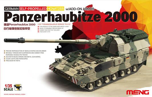 Meng 1/35 Panzerhaubitze 2000 with Add On Armour model kit TS-019, box art