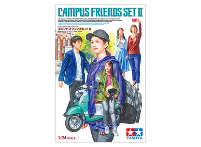 Tamiya 1/24 Cars - 1/24 Campus Friends II (Scooter & 5 Figures) - 24356