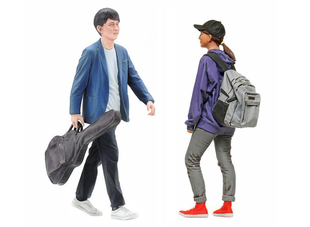 Tamiya 1/24 Cars - 1/24 Campus Friends II (Scooter & 5 Figures) - 24356