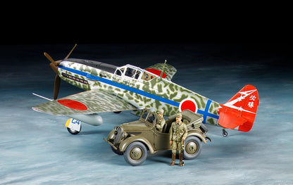 Tamiya 1/48 Aircraft - 1/48 Kawasaki Ki-61-Id Hein Aircraft & 4x4 Kurogane Vehicle Set - 25203