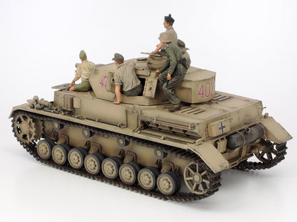 Tamiya 1/35 Military - 1/35 Panzerkampfwagen IV Ausf.F & Motorcycle Set "North Africa" - 25208