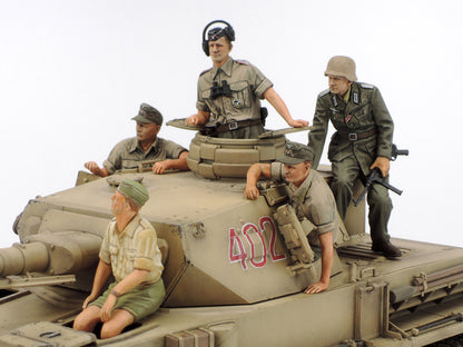 Tamiya 1/35 Military - 1/35 Panzerkampfwagen IV Ausf.F & Motorcycle Set "North Africa" - 25208