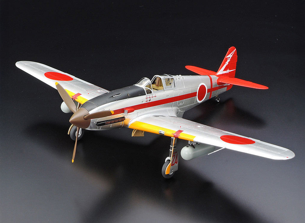 Tamiya 1/48 Aircraft - 1/48 Kawasaki Ki-61-Id Hien (Tony) Silver Colour Plated with Camo Decals - 25424