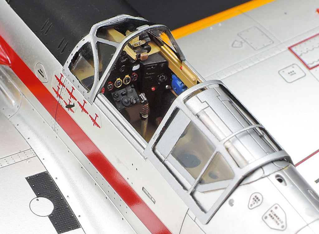 Tamiya 1/48 Aircraft - 1/48 Kawasaki Ki-61-Id Hien (Tony) Silver Colour Plated with Camo Decals - 25424