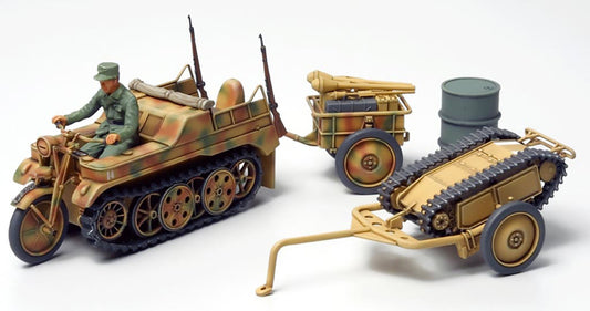Tamiya 1/48 Military - Kettenkraftrad With Cart & Goliath - 32502