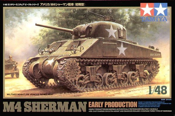 Tamiya 1/48 Military - U.S. M4 Sherman Early Production - 32505
