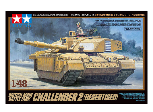 Tamiya 1/48 Military - 1/48 British Tank Challenger 2 (Desertised) - 32601
