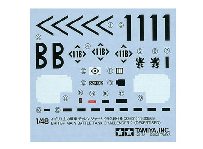 Tamiya 1/48 Military - 1/48 British Tank Challenger 2 (Desertised) - 32601