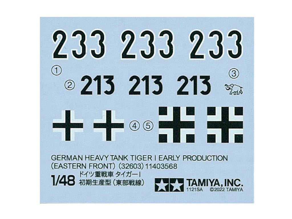 Tamiya 1/48 Military - 1/48 Tiger 1 Early Prod East Front - 32603