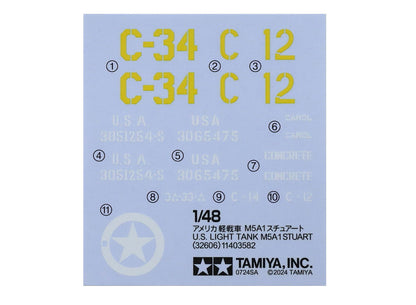 Tamiya 1/48 Military - 1/48 M5A1 Stuart - 32606