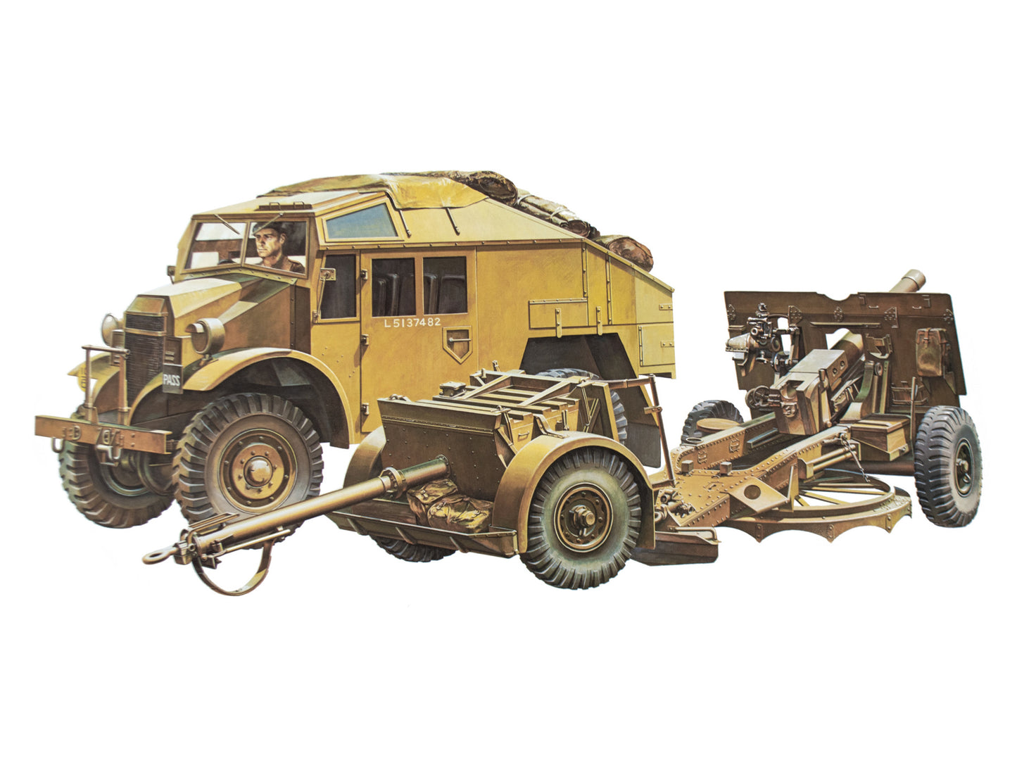 1/35 Tamiya - British 25-pdr Field Gun & Quad Gun Tractor