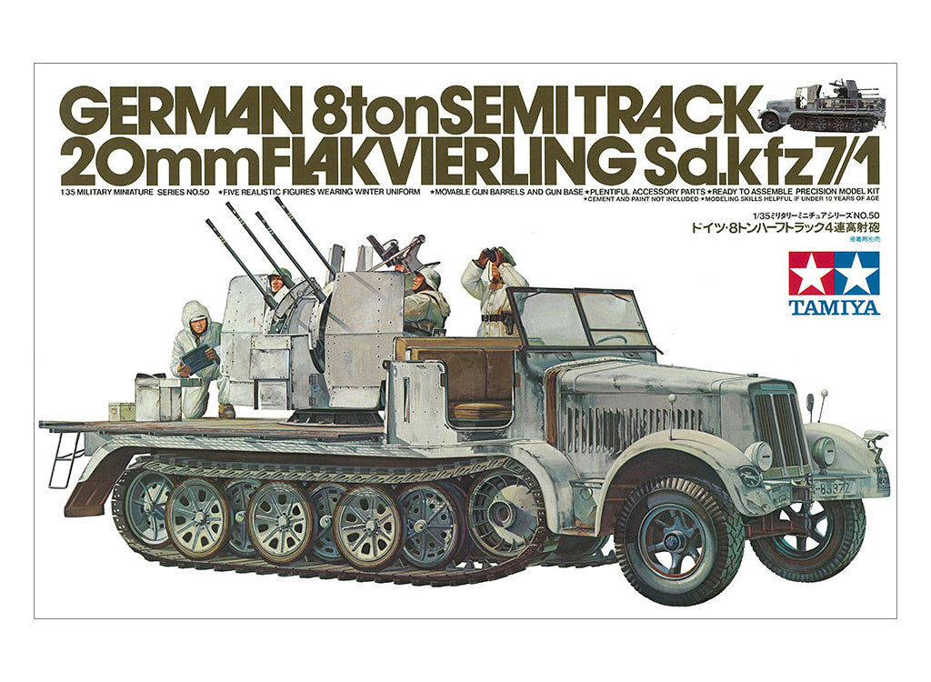 Tamiya 1/35 Military - German Half-Track 20mm Flakvierling Sd.Kfz.7/1 - 35050