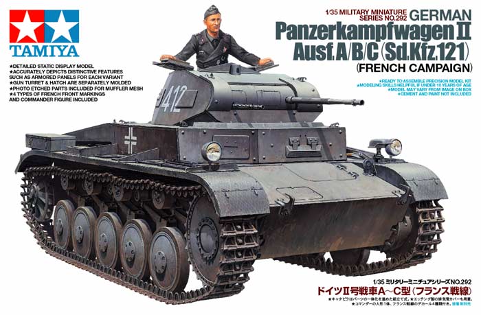 Tamiya 1/35 Military - Pz Kpfw II Ausf A/B/C - 35292