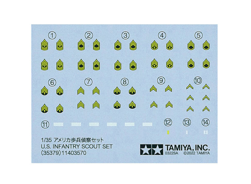 Tamiya 1/35 Military - 1/35 U.S. Infantry Scout Set - 35379