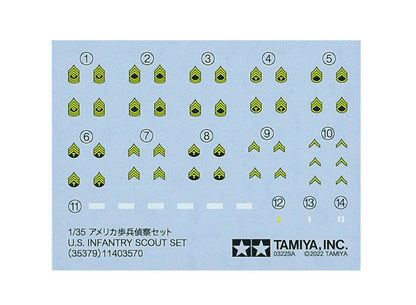 Tamiya 1/35 Military - 1/35 U.S. Infantry Scout Set - 35379