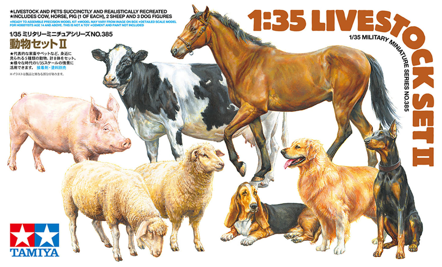 Tamiya 1/35 Military - 1/35 Livestock Set 2 - 35385