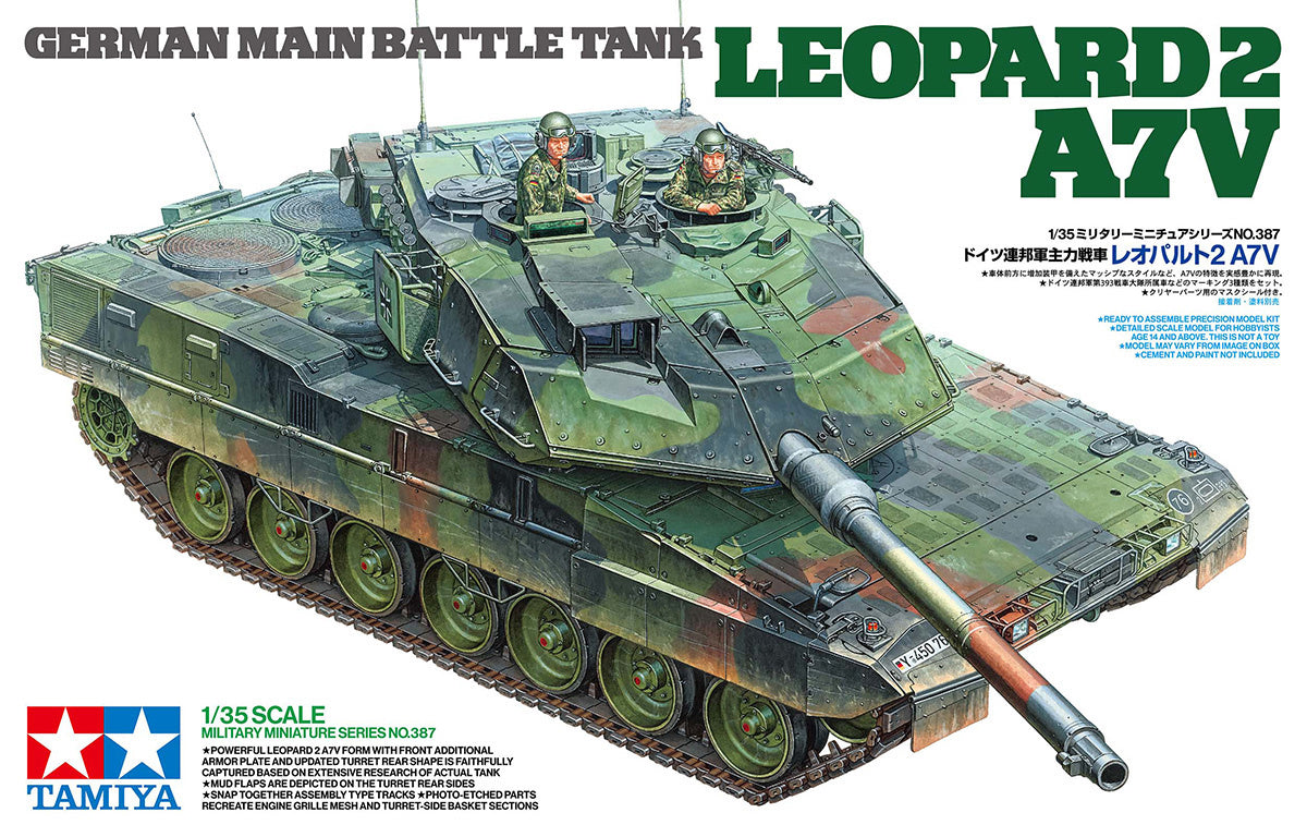 Tamiya 1/35 Military - 1/35 German Main Battle Tank Leopard 2 A7V  - 35387