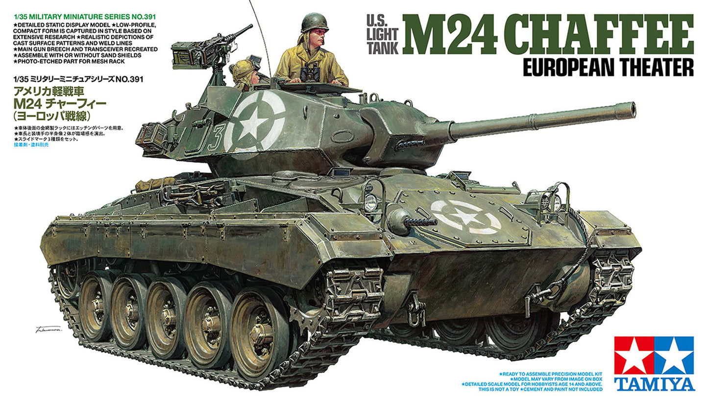 Tamiya 1/35 Military - 1/35 U.S. Light Tank M24 Chaffee European Theatre - 35391