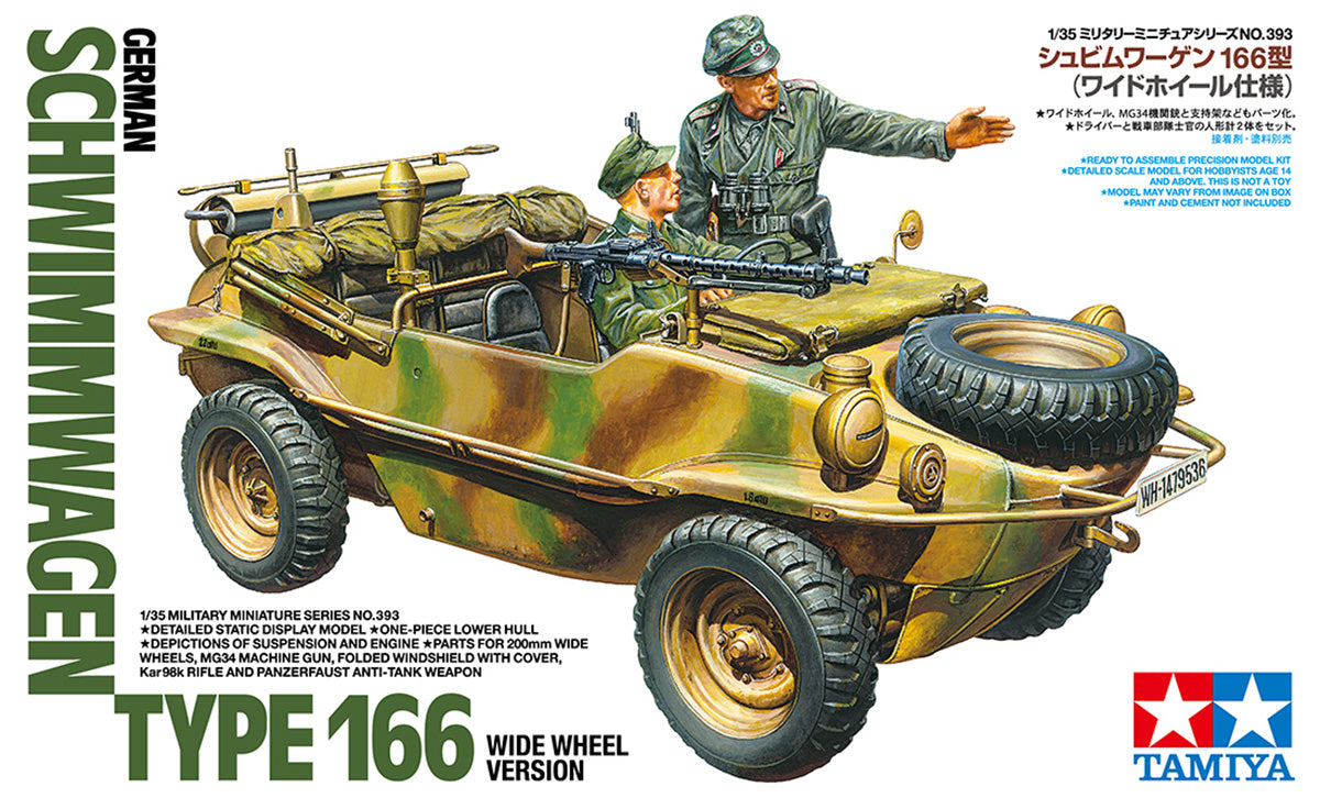 Tamiya 1/35 Military - 1/35 Schwimmwagen T166 WW - 35393