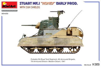 1/35 MiniArt - Stuart Mk.I Honey,Early Prod w/ SunShield (PRE-ORDER SPRING/SUMMER 2025)