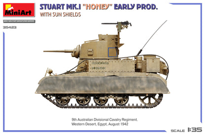 1/35 MiniArt - Stuart Mk.I Honey,Early Prod w/ SunShield (PRE-ORDER SPRING/SUMMER 2025)