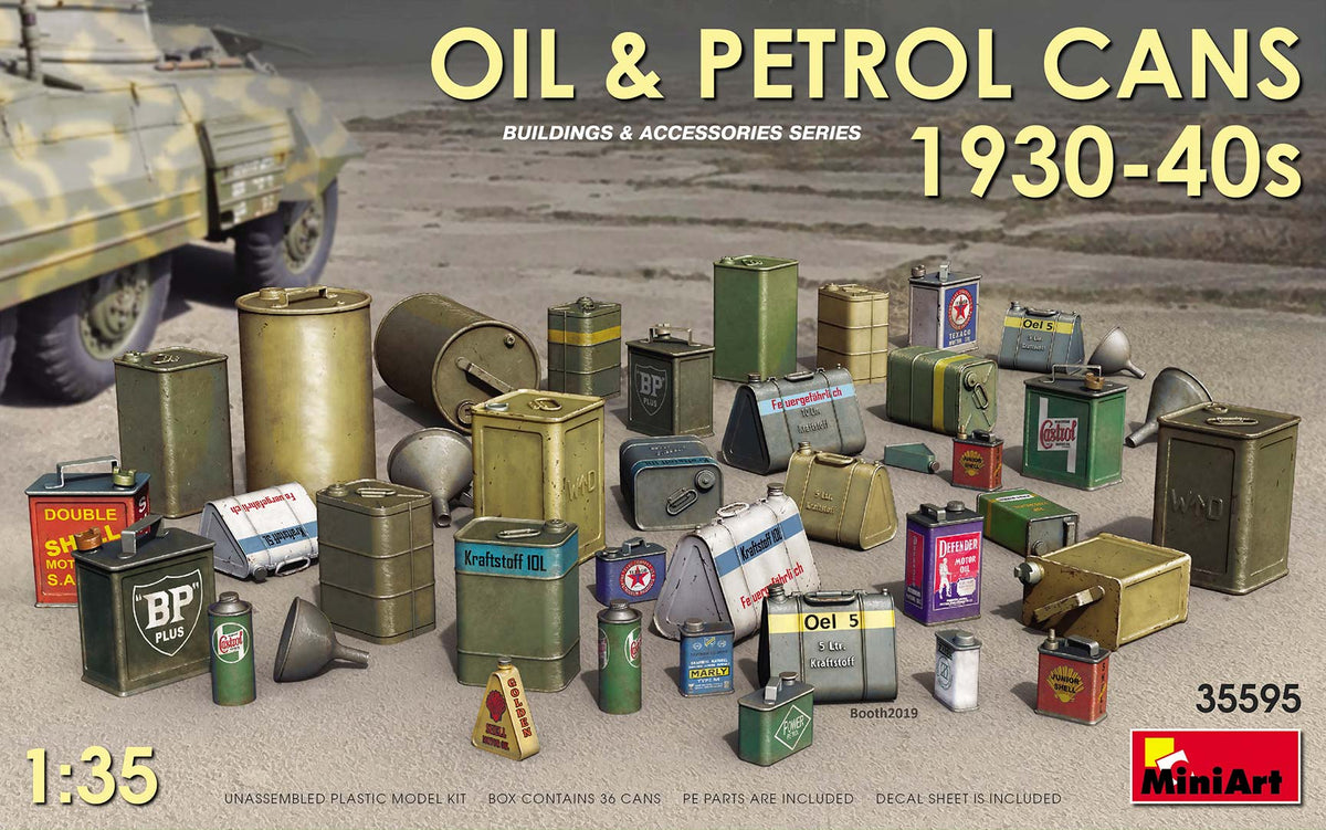 MiniArt Oil & Petrol Cans 1930-40s - 35595 box art