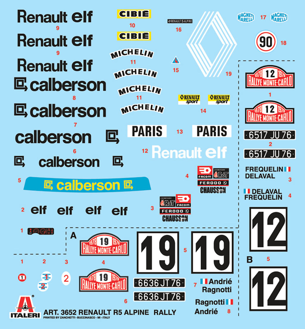 Italeri 1/24 Cars - Renault 5 Rally - 3652