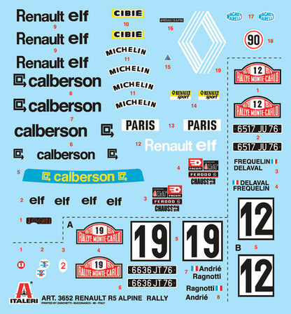 Italeri 1/24 Cars - Renault 5 Rally - 3652