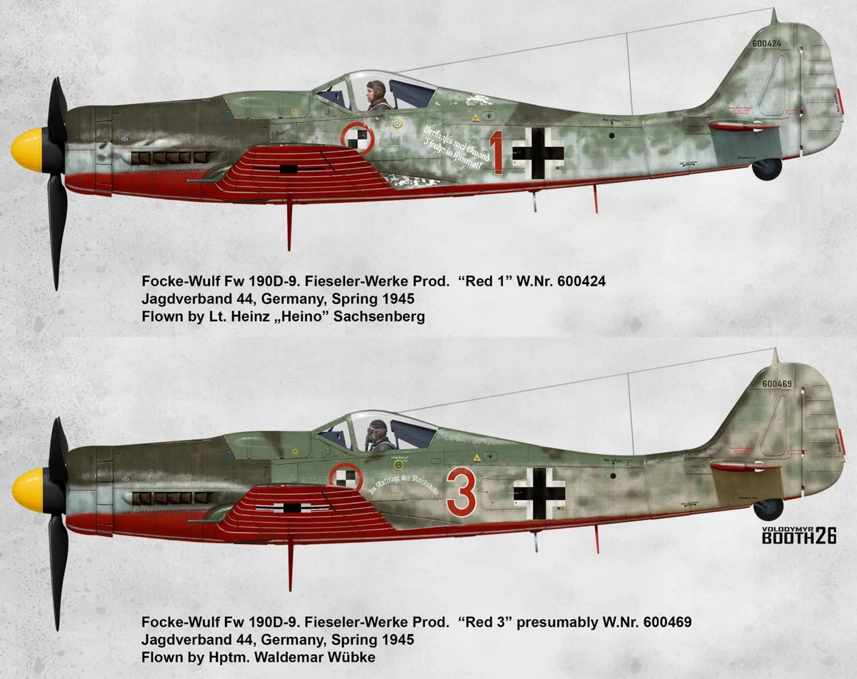 MiniArt Fw 190D JV 44 Sachsenberg Schwarm 48045 marking options
