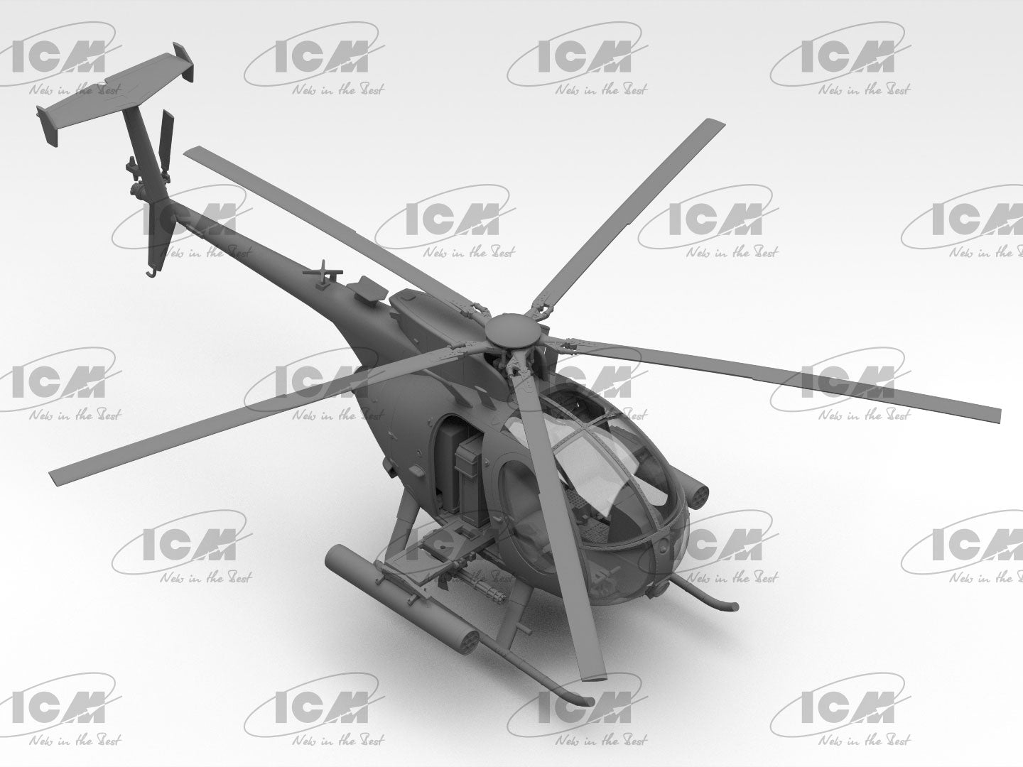 ICM Aircraft 1:48 - AH-6J Little Bird, U.S Special Forces Attack Helicopter - ICM48370