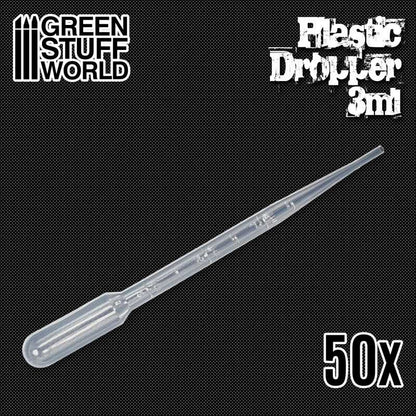Green Stuff World - Plastic Droppers/Pipettes 3ml x50