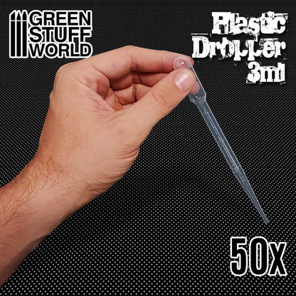 Green Stuff World - Plastic Droppers/Pipettes 3ml x50