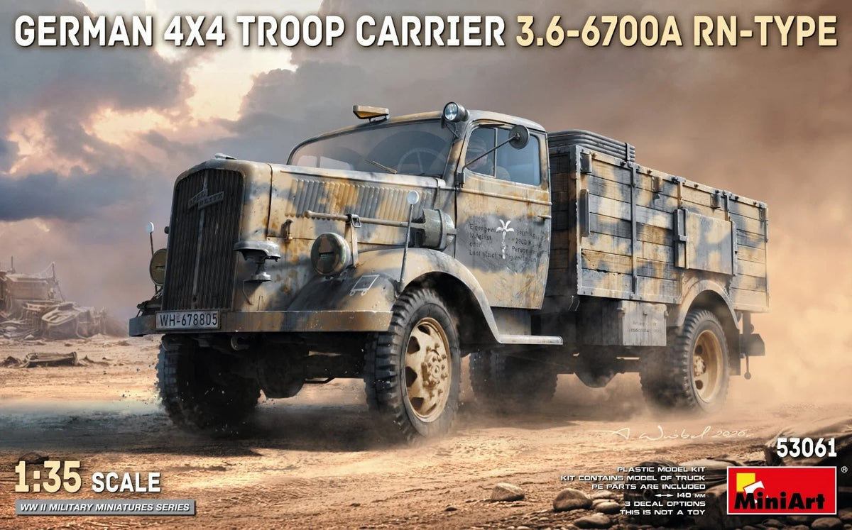 MiniArt German 4x4 Troop Carrier 3.6-6700 Rn Type - 53061 box art