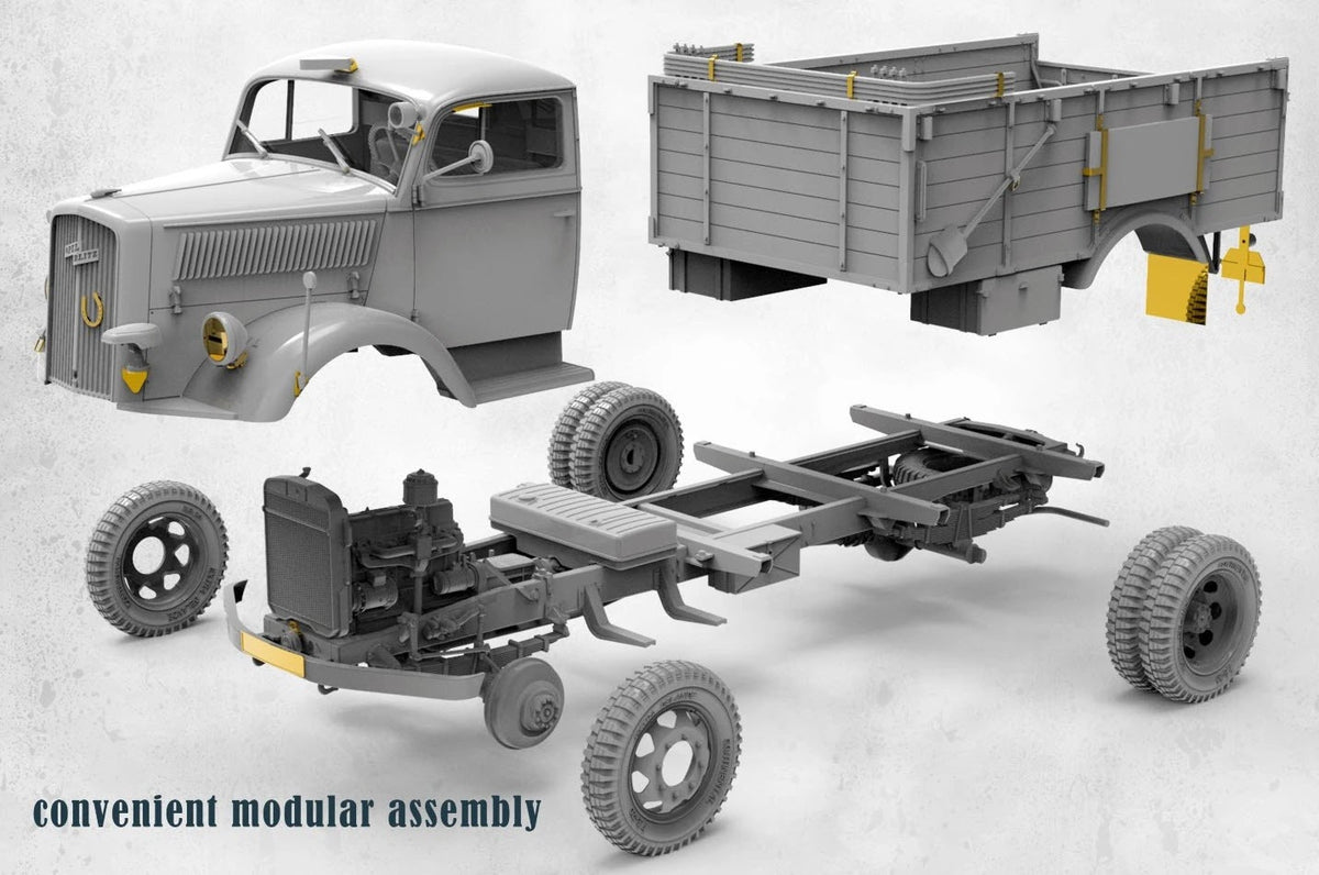 MiniArt German 4x4 truck 53061 expanded sectional view