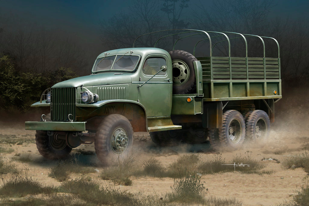 Hobby Boss 1/35 US GMC CCKW 352 Steel Cargo Truck model kit 83831, box art