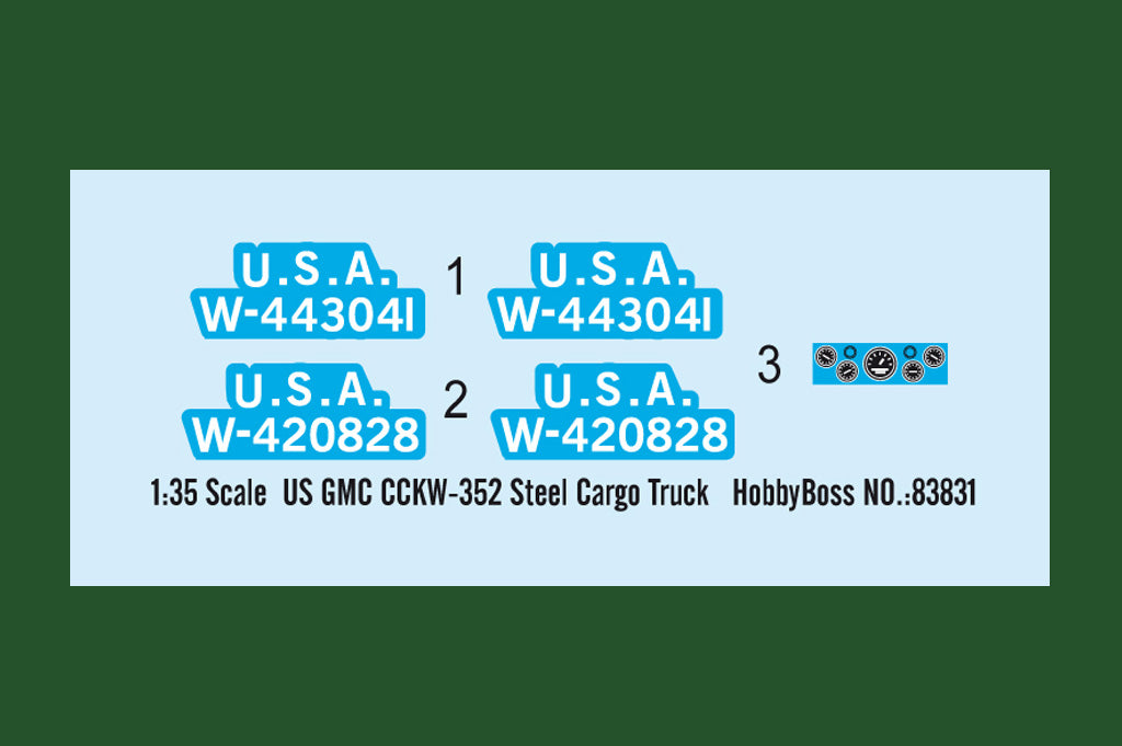 Hobby Boss 1/35 US GMC CCKW 352 Steel Cargo Truck model kit 83831, image 3