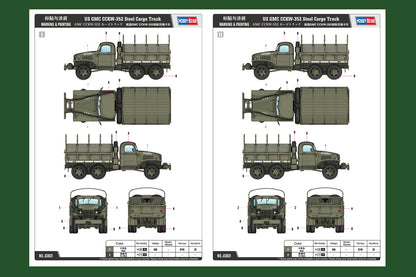Hobby Boss 1/35 US GMC CCKW 352 Steel Cargo Truck model kit 83831, image 4