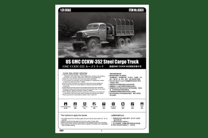 Hobby Boss 1/35 US GMC CCKW 352 Steel Cargo Truck model kit 83831, image 5
