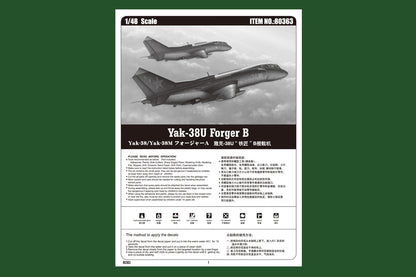 Hobby Boss 1/48 Yak-38U Forger B model kit 80363, image 5
