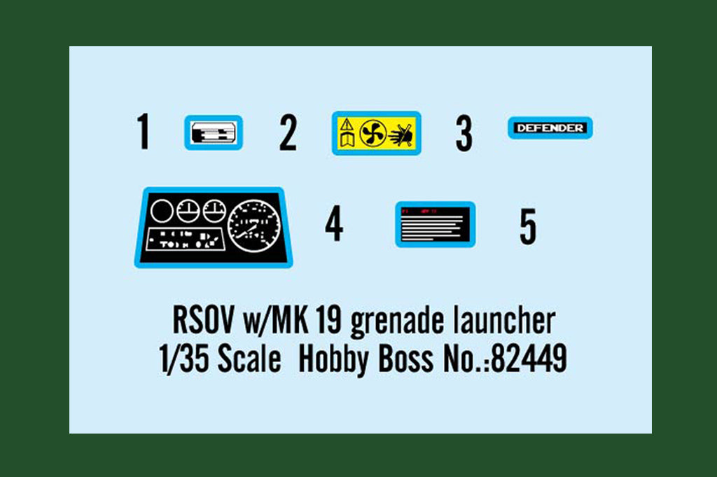 Hobby Boss 1/35 RSOV with MK 19 Grenade Launcher model kit 82449, image 3