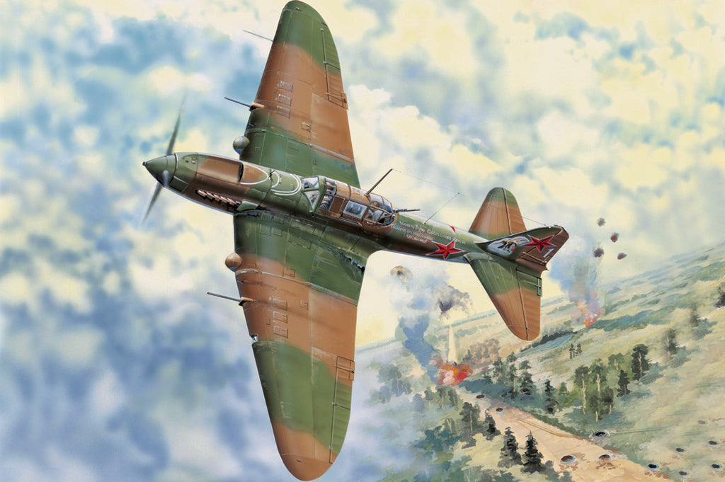 Hobby Boss 1/32 Ilyushin Il-2M3 Ground Attack Aircraft model kit 83204, box art