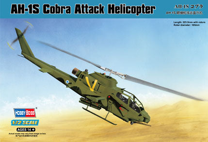 Hobby Boss 1/72 AH-1S Cobra Attack Helicopter model kit 87225, box art