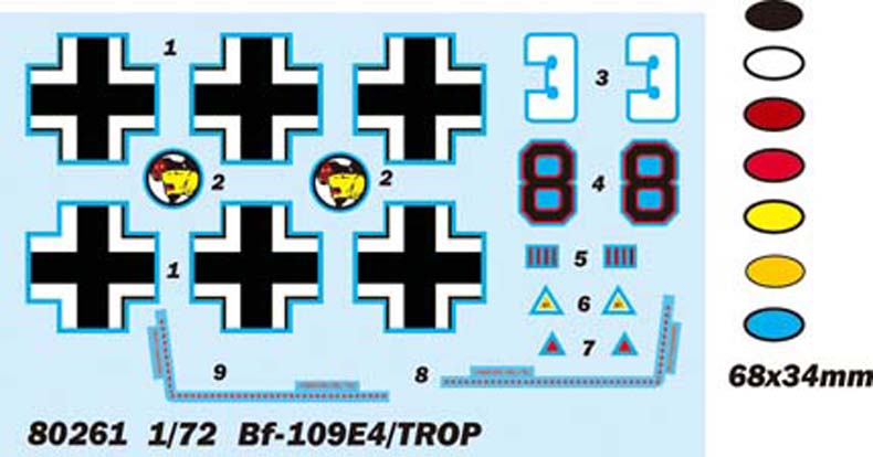 Hobby Boss 1/72 Bf 109 E-4 Trop model kit 80261, image 3